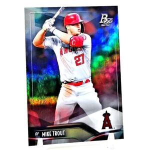 Mike Trout RAINBOW FOIL 2021 Bowman Platinum #61 LA Angels GM-MT